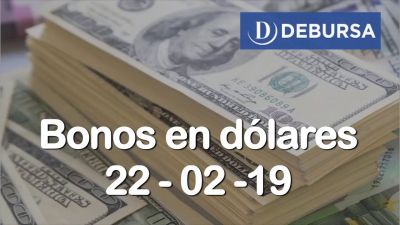 Bonos el dólares al 22 de febrero 2019