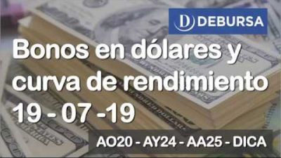 Bonos argentinos en dólares al 19 de julio 2019