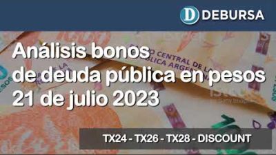 Análisis de los bonos de deuda pública en pesos al 21 de julio 2023