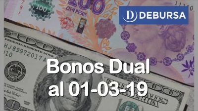 Bonos argentinos Dual al 1ro de marzo 2019
