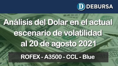 Dólar - Variantes de cotizaciones al 20 de Agosto 2021