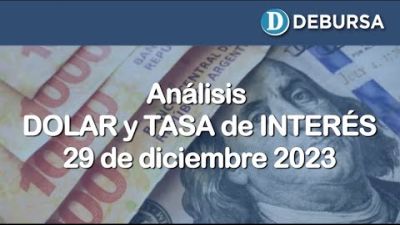 Analisis de las cotizaciones del dolar y la tasa el interes al 29 de diciembre 2023