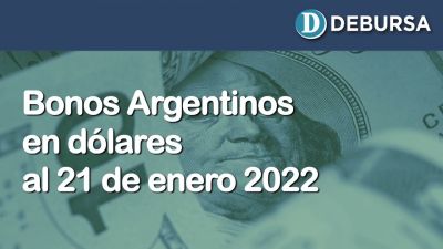 Análisis de los bonos argentinos emitidos en dolares al 21 de enero 2022