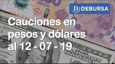 Cauciones bursátiles en pesos y dólares al 12 de Julio 2019