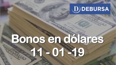 Bonos en dólares al 11 de enero 2019