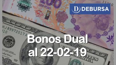 Bonos DUAL al 22 de febrero 2019