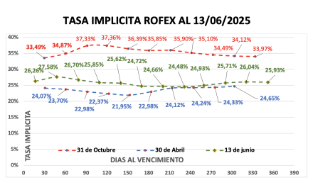 Evolución de las cotizaciones del dólar al 13 de junio 2025