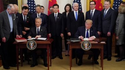 Estados Unidos y China firmaron la Fase 1 del esperado acuerdo comercial
