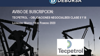 Aviso de Suscripción: TECPETROL - Obligaciones Negociables