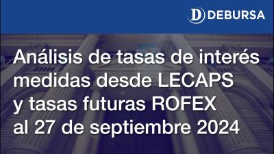 Analisis de tasas medidas desde LECAPS y tasa ROFEX al 27 de septiembre 2024