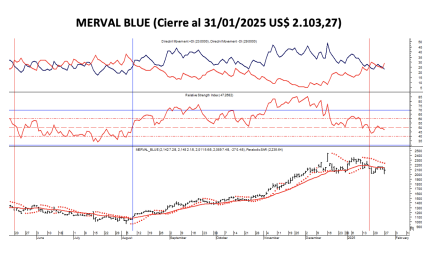 Indices Bursátiles - MERVAL blue al 31 de enero 2025
