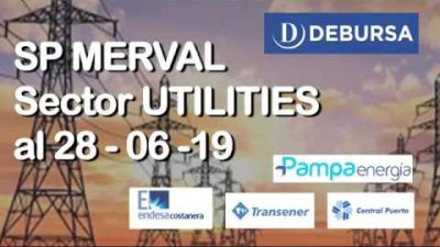 Índice SP MERVAL - Sector Utilities (Electricas) al 28 de junio 2019
