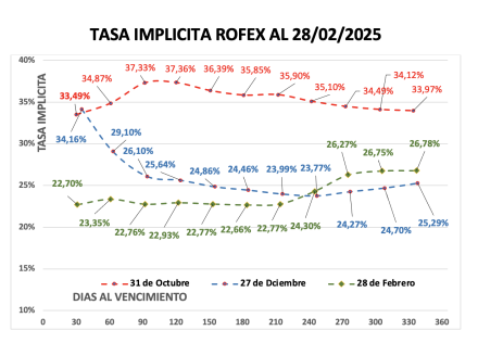Evolución de las cotizaciones del dólar al 28 de febrero 2025 2025