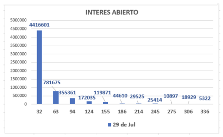 DOLAR - Evolución semanal al 29 de julio 2022
