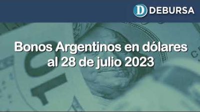 Bonos argentinos en dólares. Análisis al 28 de julio 2023
